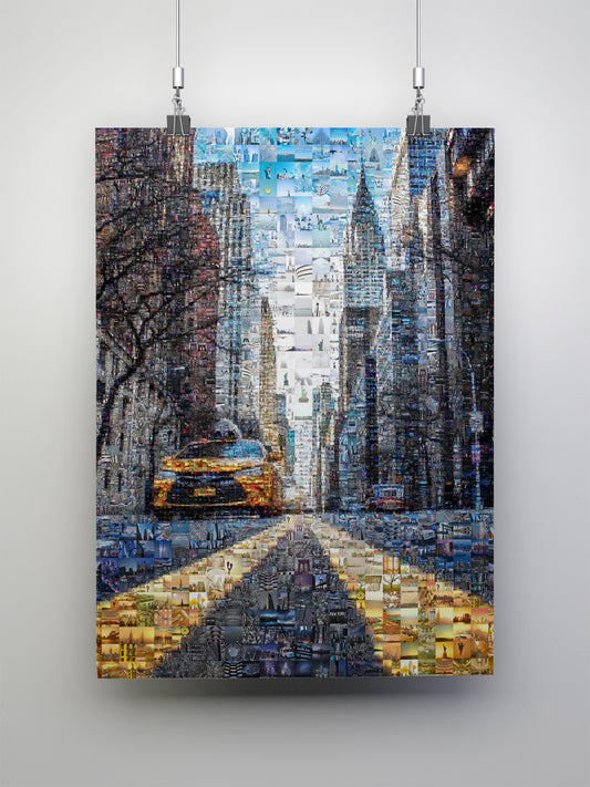 Stunning New York City Mosaic Art - Vibrant Urban Landscape Wall Decor