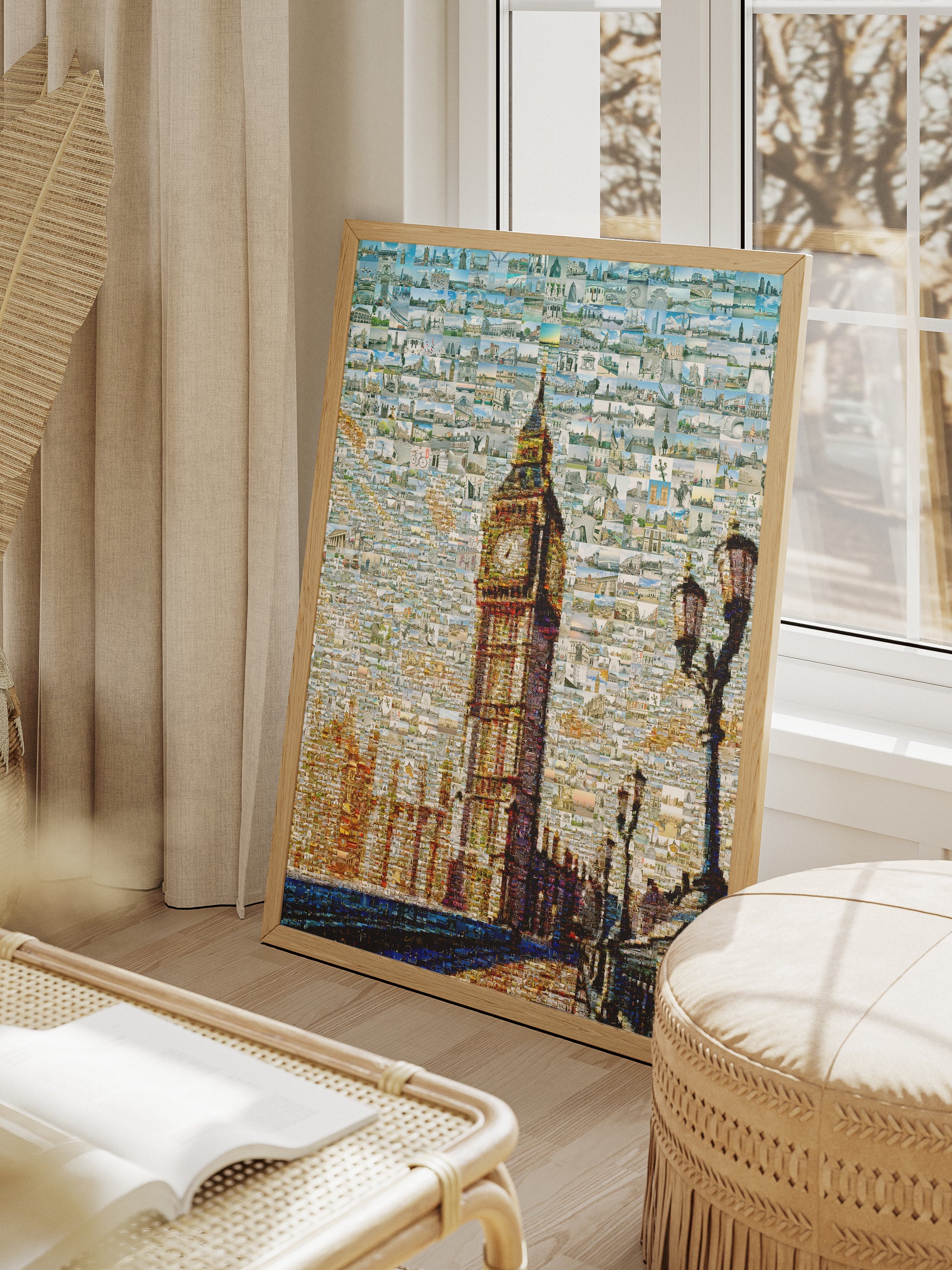 Stunning London Mosaic Artwork Featuring Iconic Big Ben and City Landmarks - Perfect for Home Decor AtelierMosaics