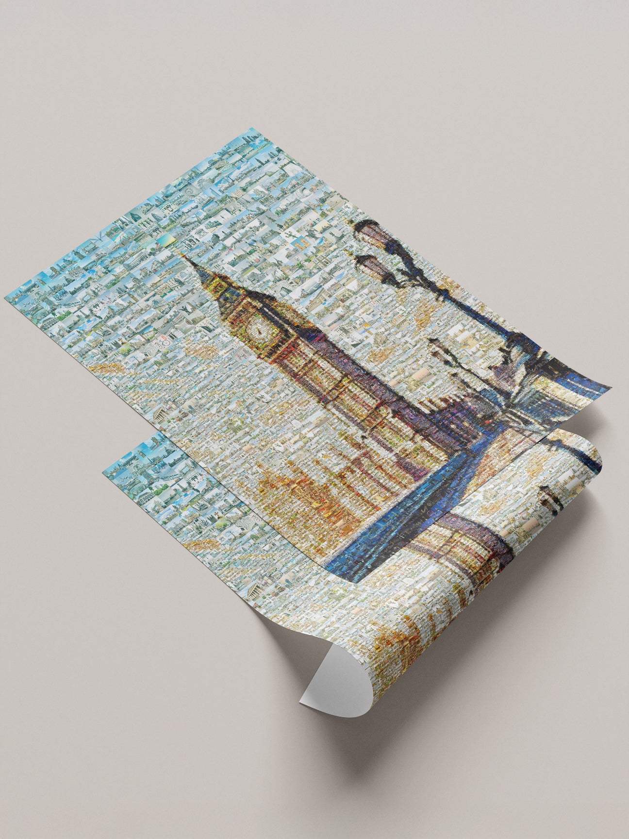 Stunning London Mosaic Artwork Featuring Iconic Big Ben and City Landmarks - Perfect for Home Decor AtelierMosaics