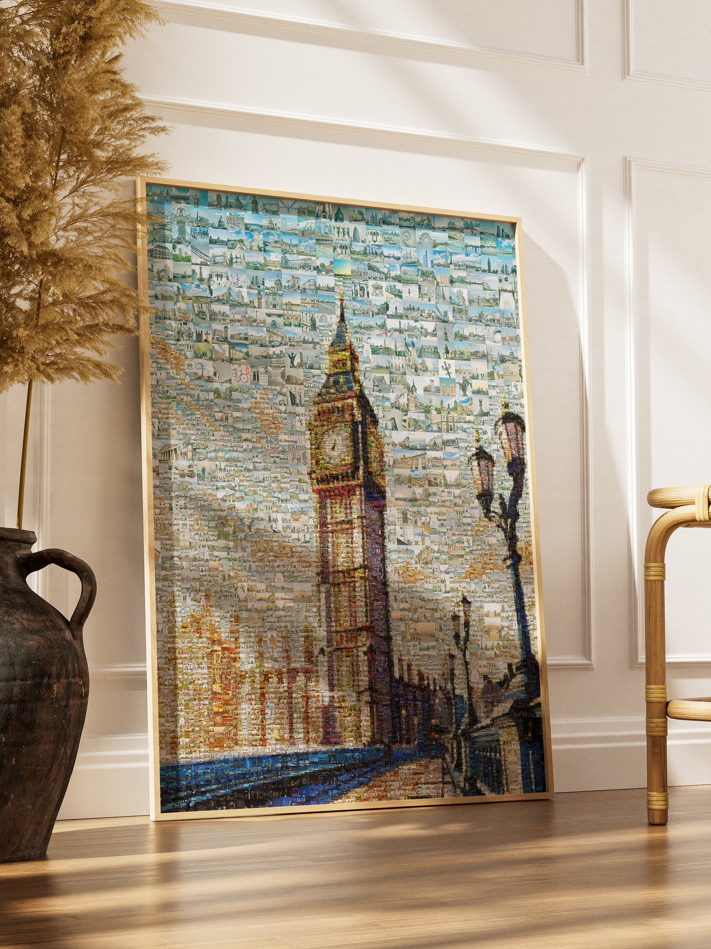 Stunning London Mosaic Artwork Featuring Iconic Big Ben and City Landmarks - Perfect for Home Decor AtelierMosaics