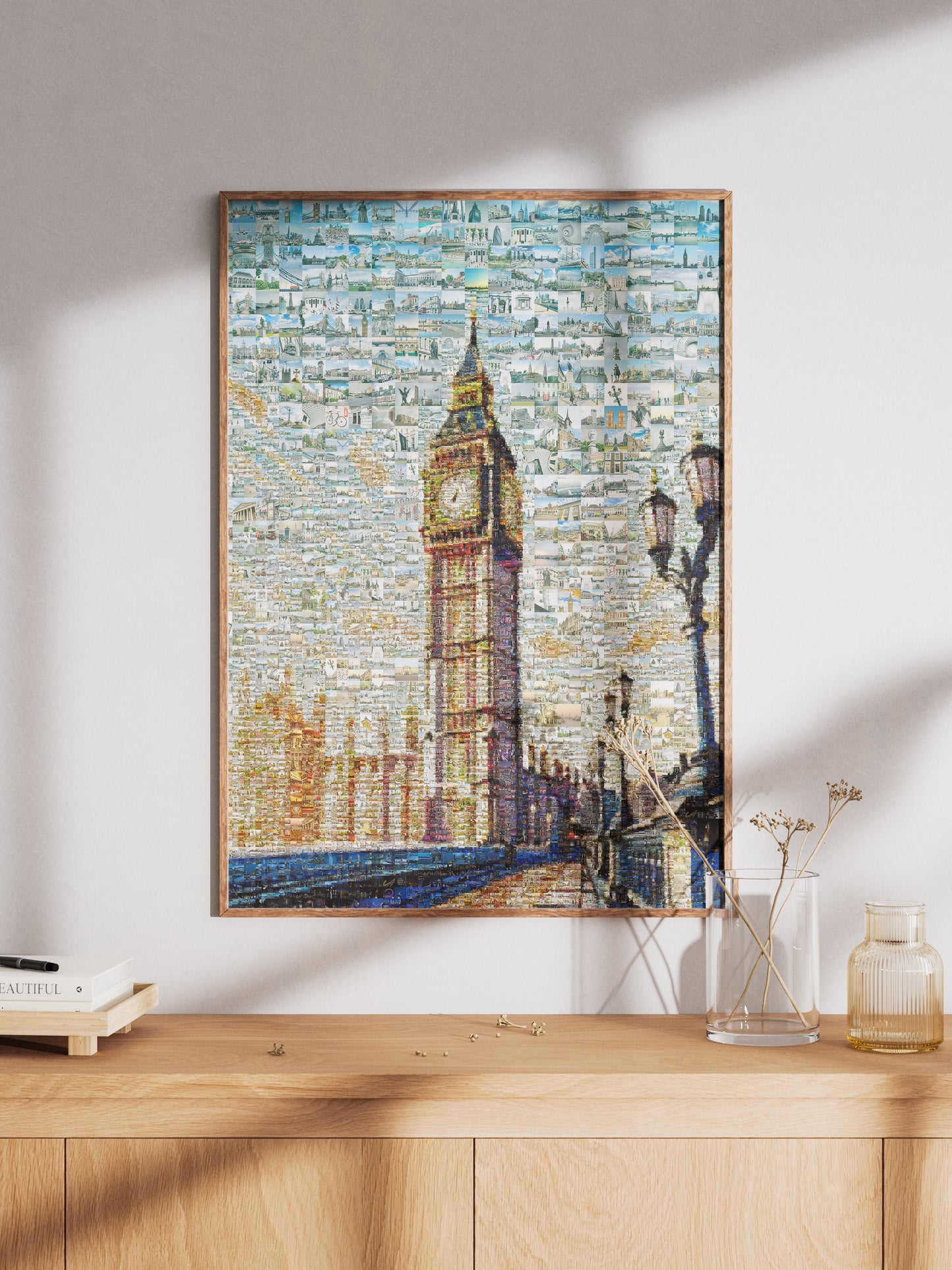 Stunning London Mosaic Artwork Featuring Iconic Big Ben and City Landmarks - Perfect for Home Decor AtelierMosaics
