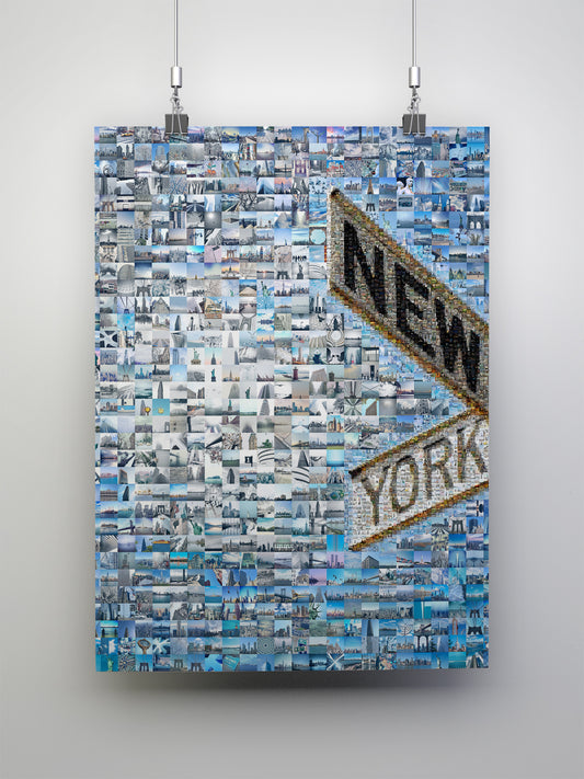 Stunning New York City Mosaic Art - Unique Wall Decor Featuring Iconic NYC Landmarks and Cityscapes