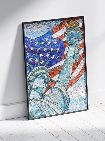 Statue of Liberty Mosaic Art - Unique American Wall Decor for Home & Office AtelierMosaics