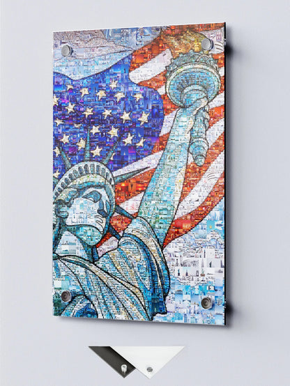 Statue of Liberty Mosaic Art - Unique American Wall Decor for Home & Office AtelierMosaics