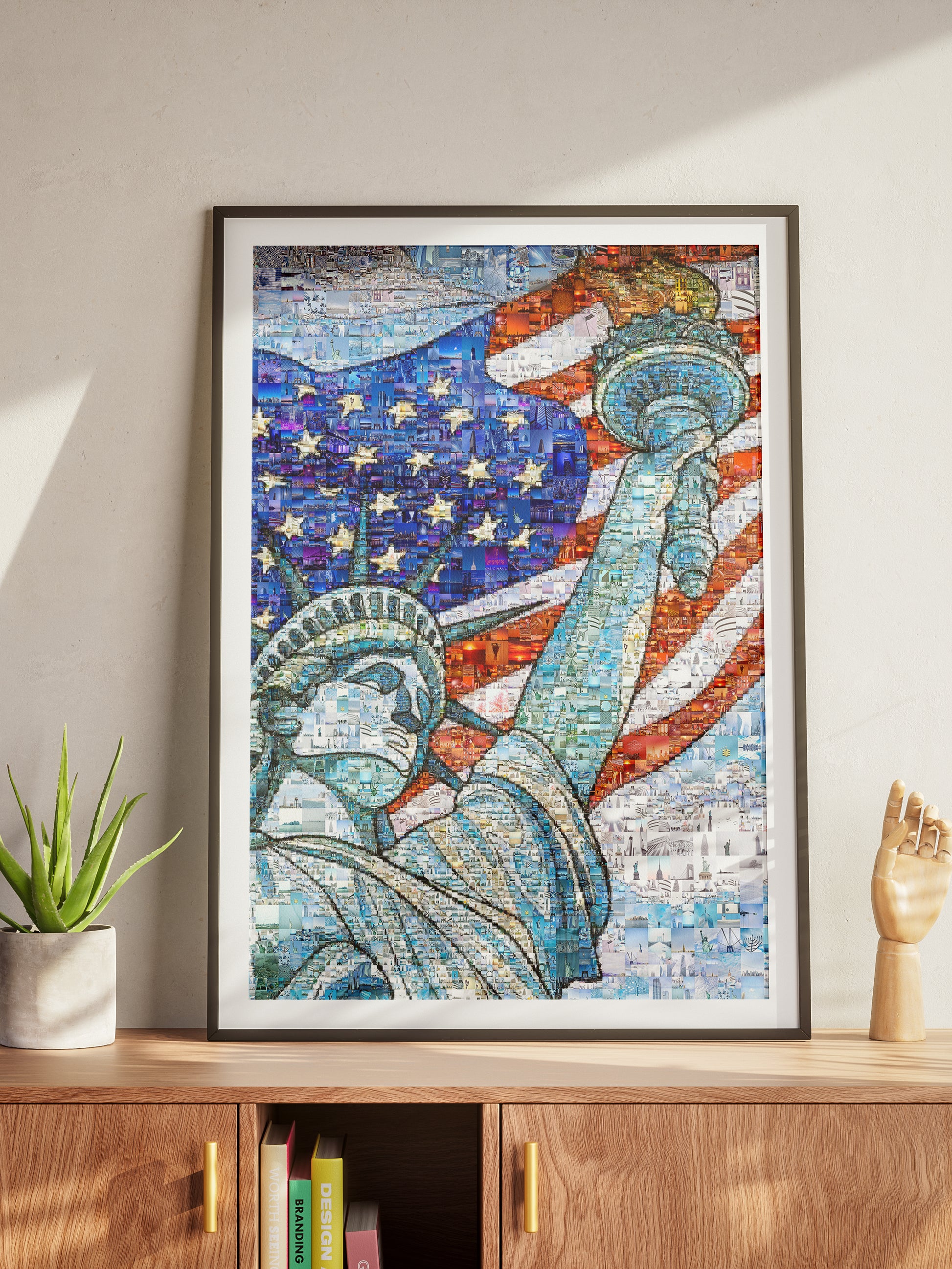 Statue of Liberty Mosaic Art - Unique American Wall Decor for Home & Office AtelierMosaics