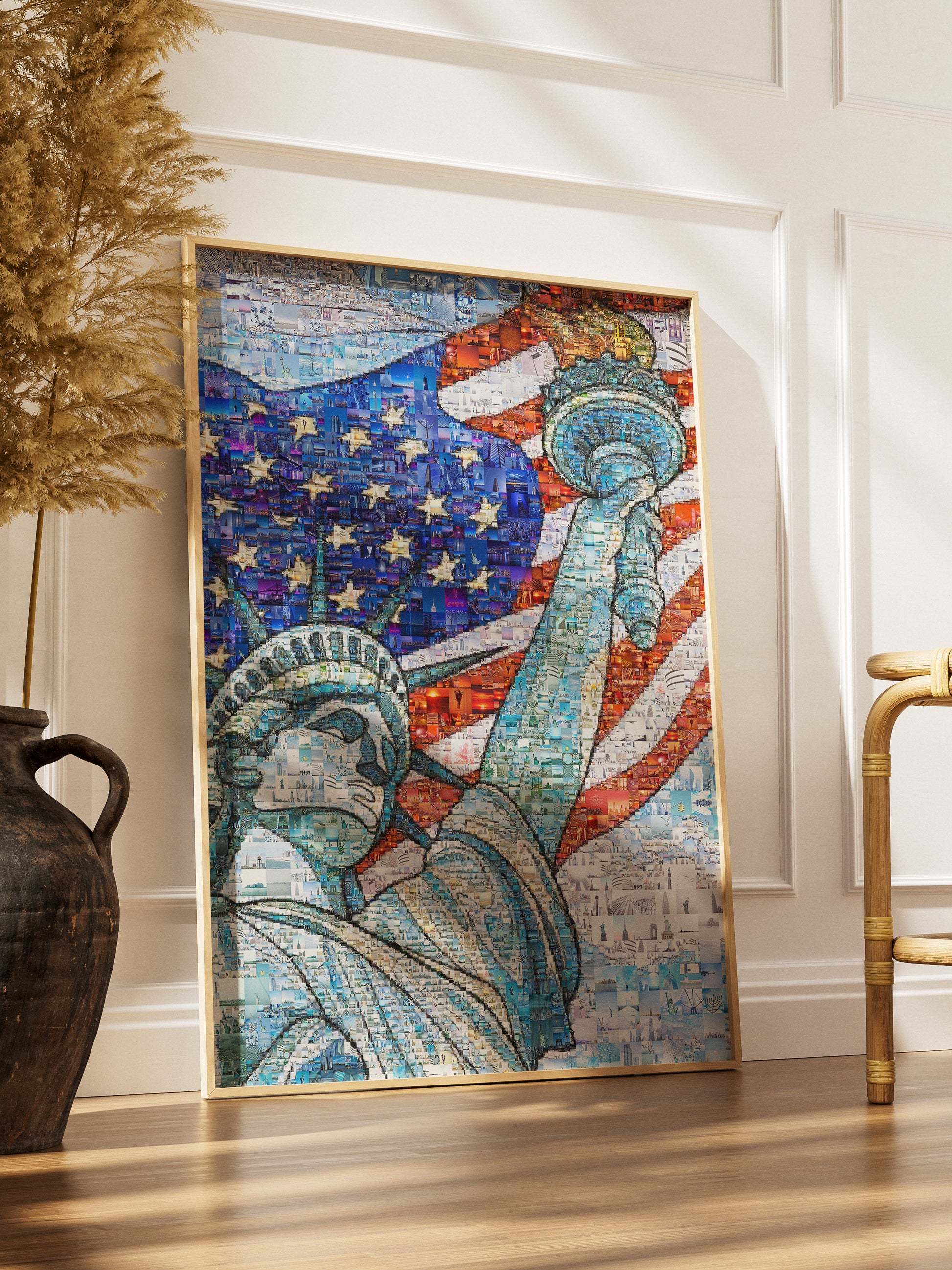 Statue of Liberty Mosaic Art - Unique American Wall Decor for Home & Office AtelierMosaics