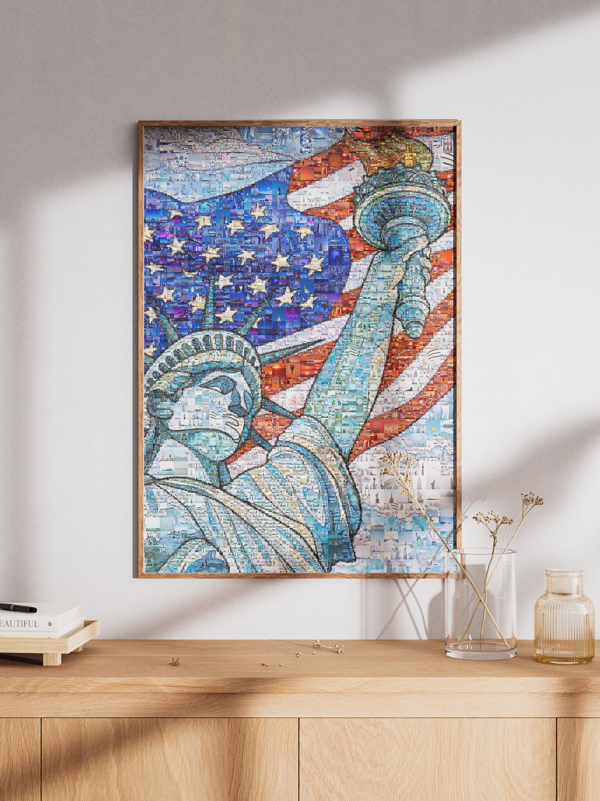 Statue of Liberty Mosaic Art - Unique American Wall Decor for Home & Office AtelierMosaics