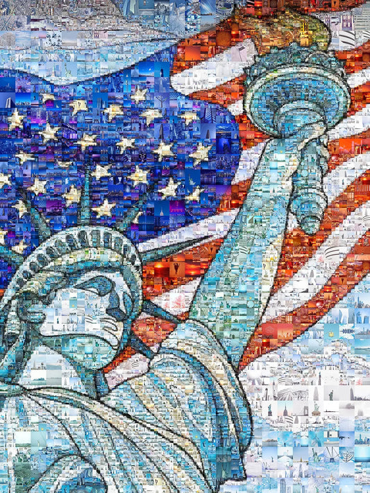 Statue of Liberty Mosaic Art - Unique American Wall Decor for Home & Office AtelierMosaics