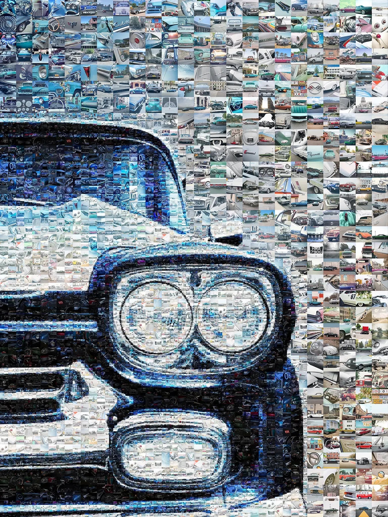 Stunning Mosaic Art of Classic Cars - Unique Automotive Wall Décor for Car Enthusiasts AtelierMosaics