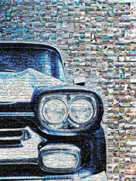 Stunning Mosaic Art of Classic Cars - Unique Automotive Wall Décor for Car Enthusiasts AtelierMosaics