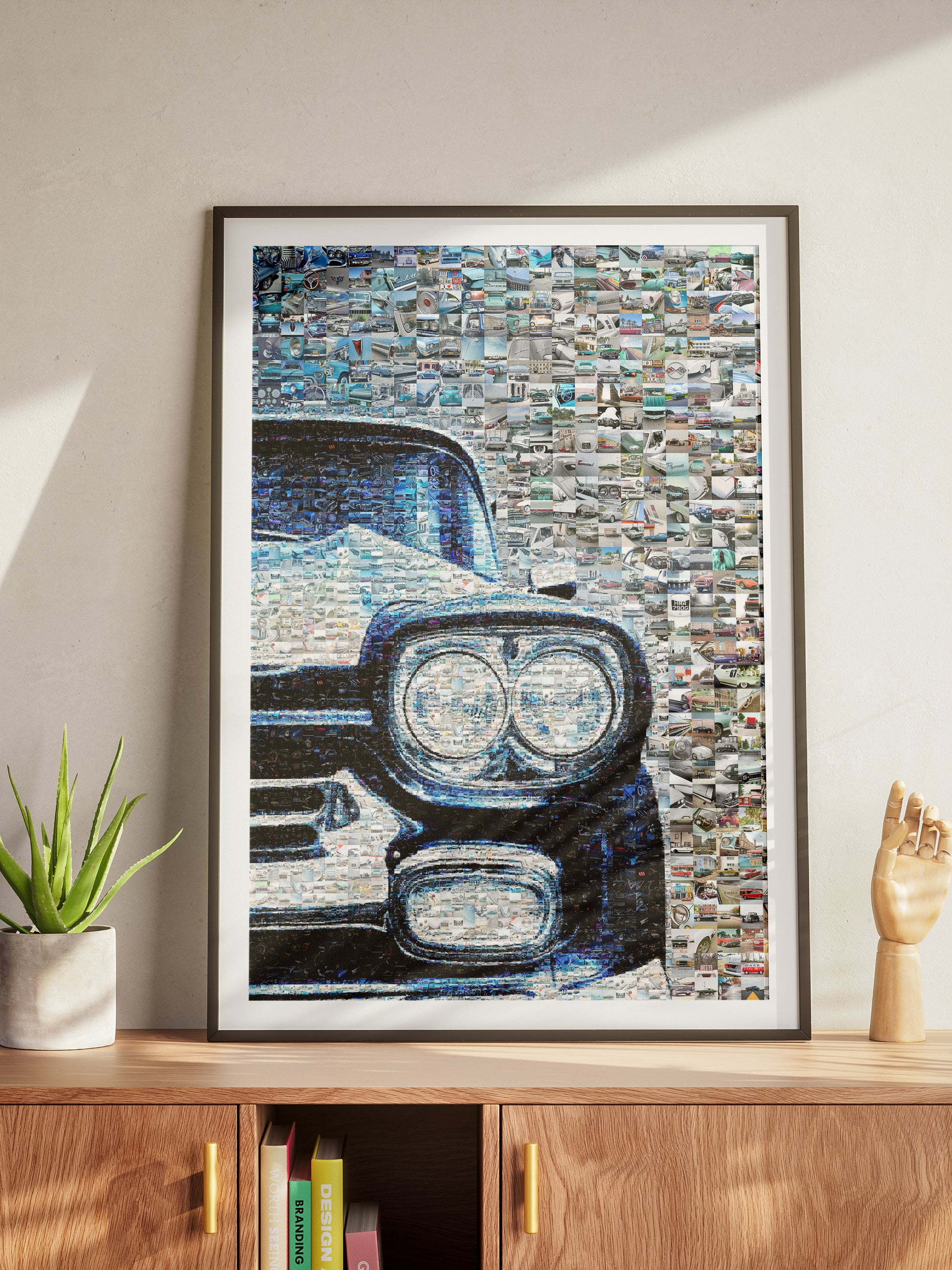 Stunning Mosaic Art of Classic Cars - Unique Automotive Wall Décor for Car Enthusiasts AtelierMosaics