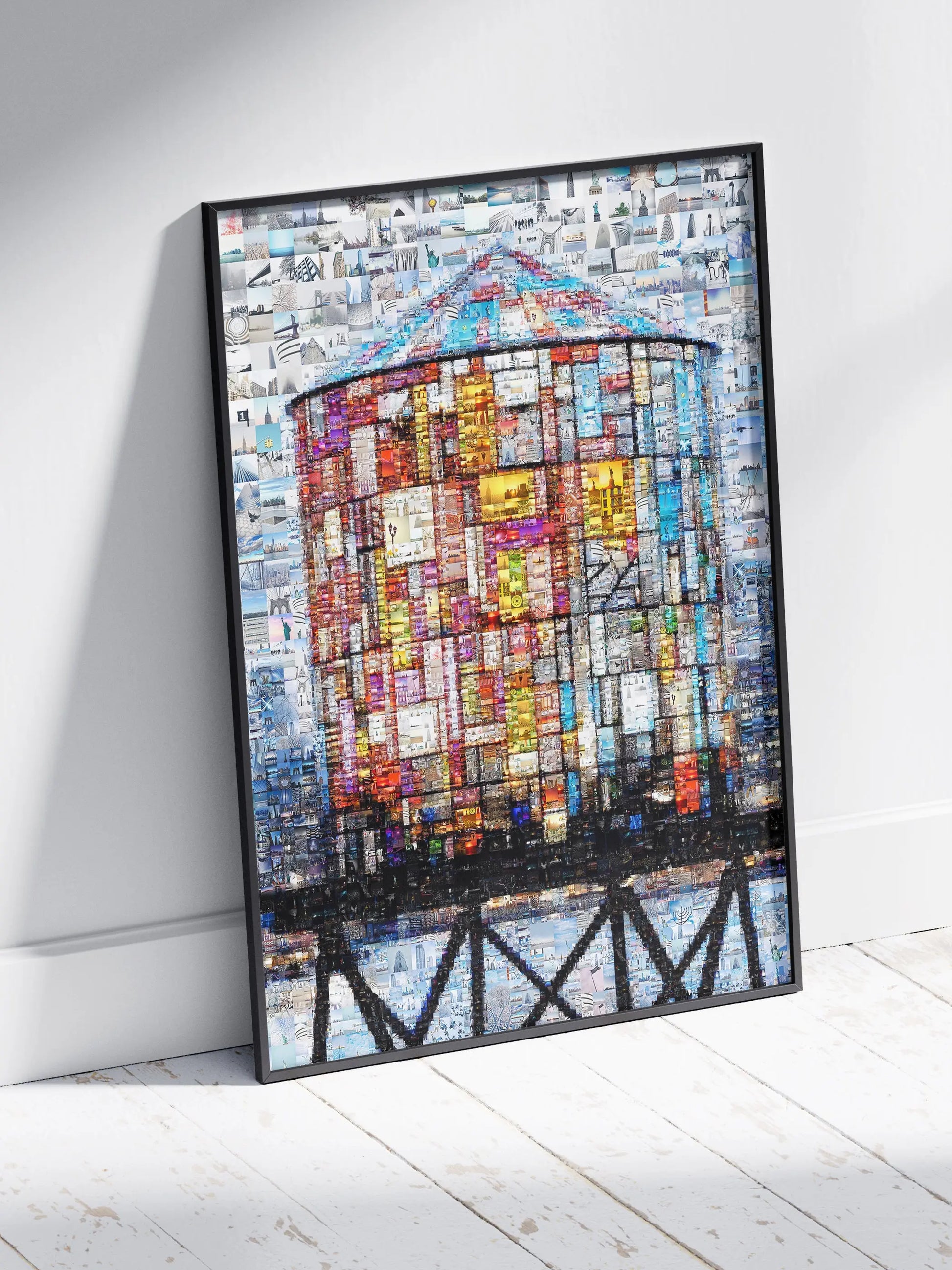 Stunning Mosaic Artwork of a Water Tower - Unique Home Decor Piece for Art Lovers AtelierMosaics