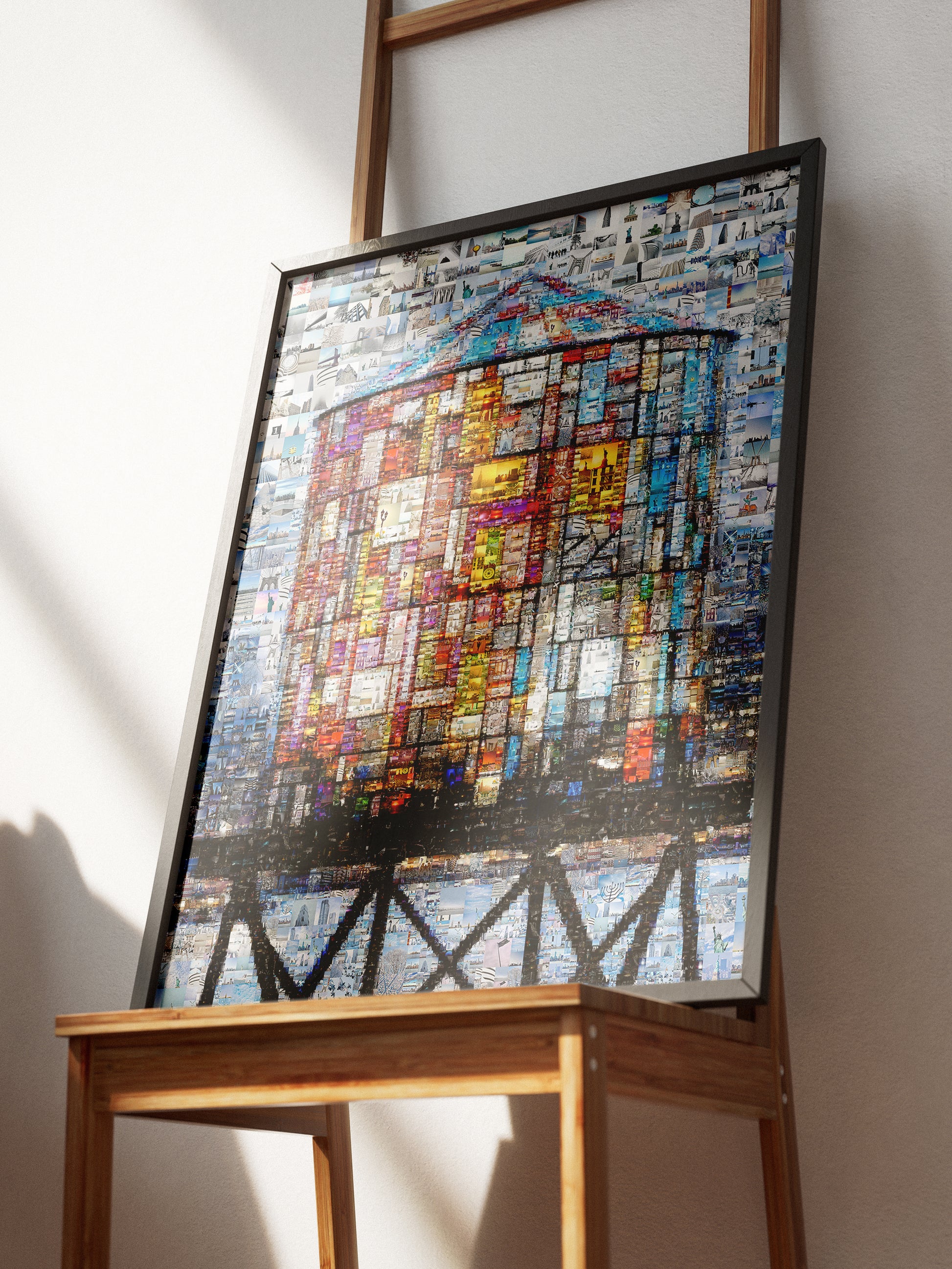 Stunning Mosaic Artwork of a Water Tower - Unique Home Decor Piece for Art Lovers AtelierMosaics