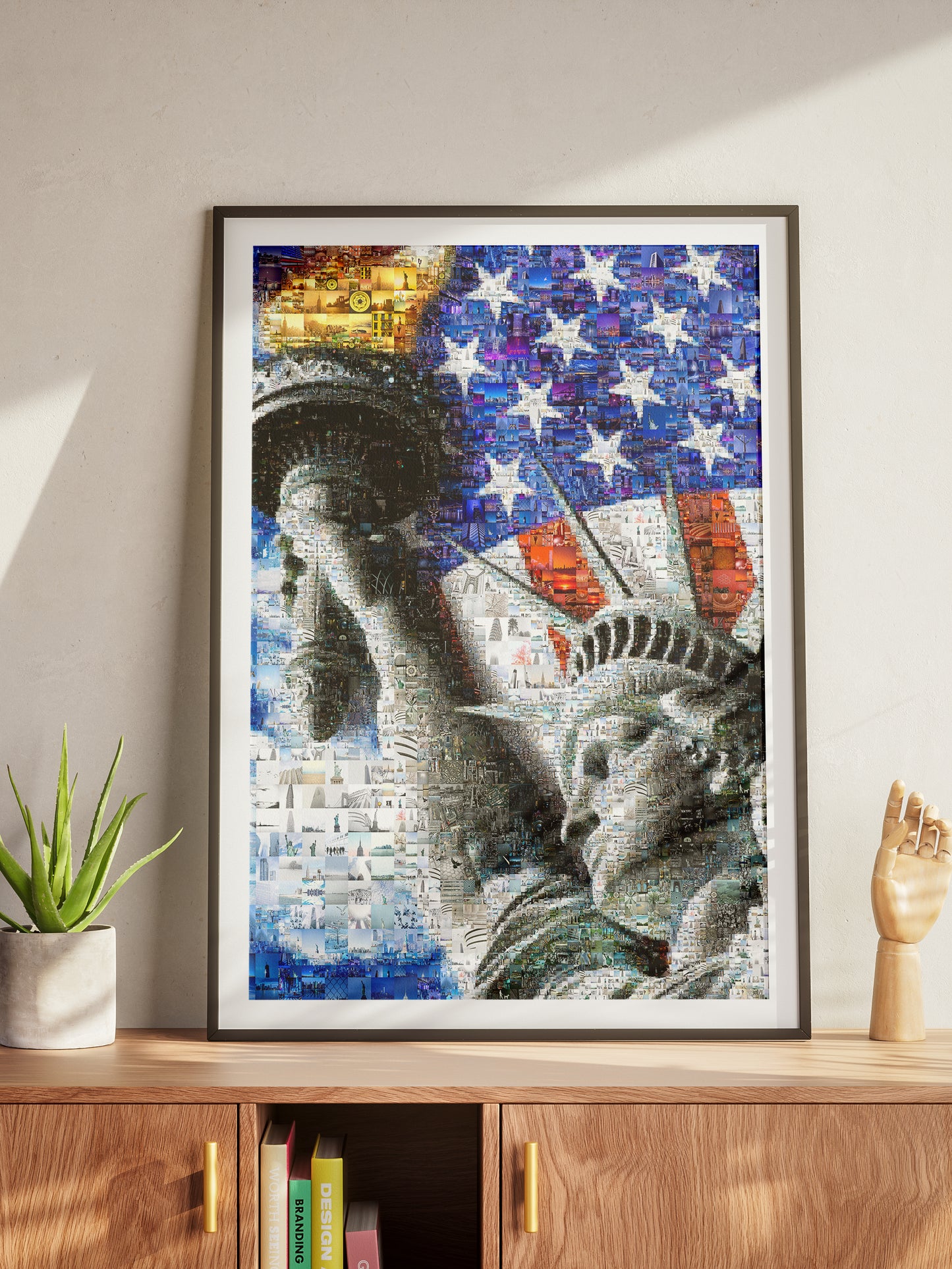 Stunning Mosaic Artwork of the Statue of Liberty - Iconic American Art Piece for Home Decor AtelierMosaics