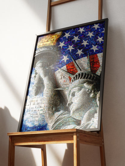 Stunning Mosaic Artwork of the Statue of Liberty - Iconic American Art Piece for Home Decor AtelierMosaics