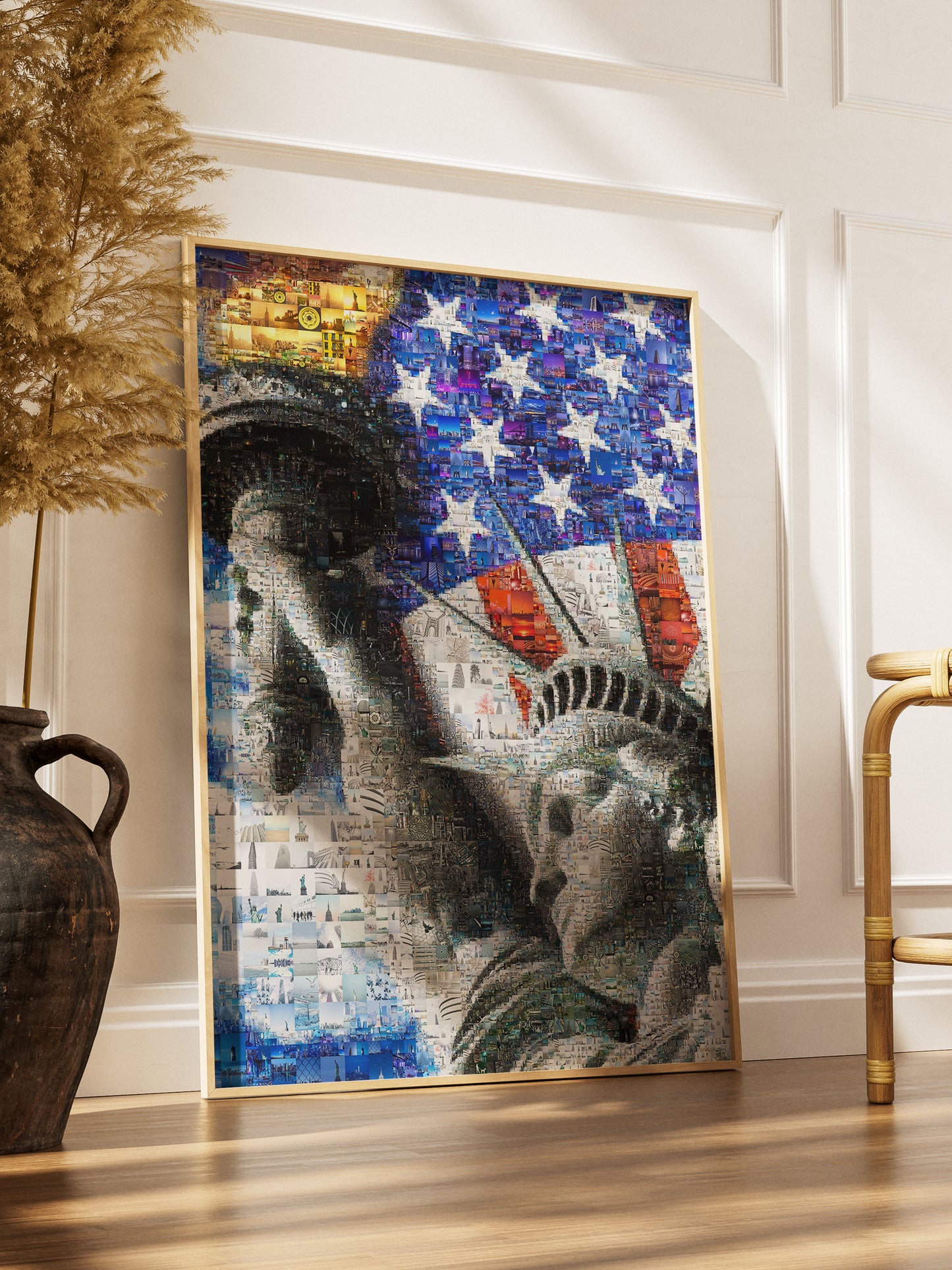 Stunning Mosaic Artwork of the Statue of Liberty - Iconic American Art Piece for Home Decor AtelierMosaics