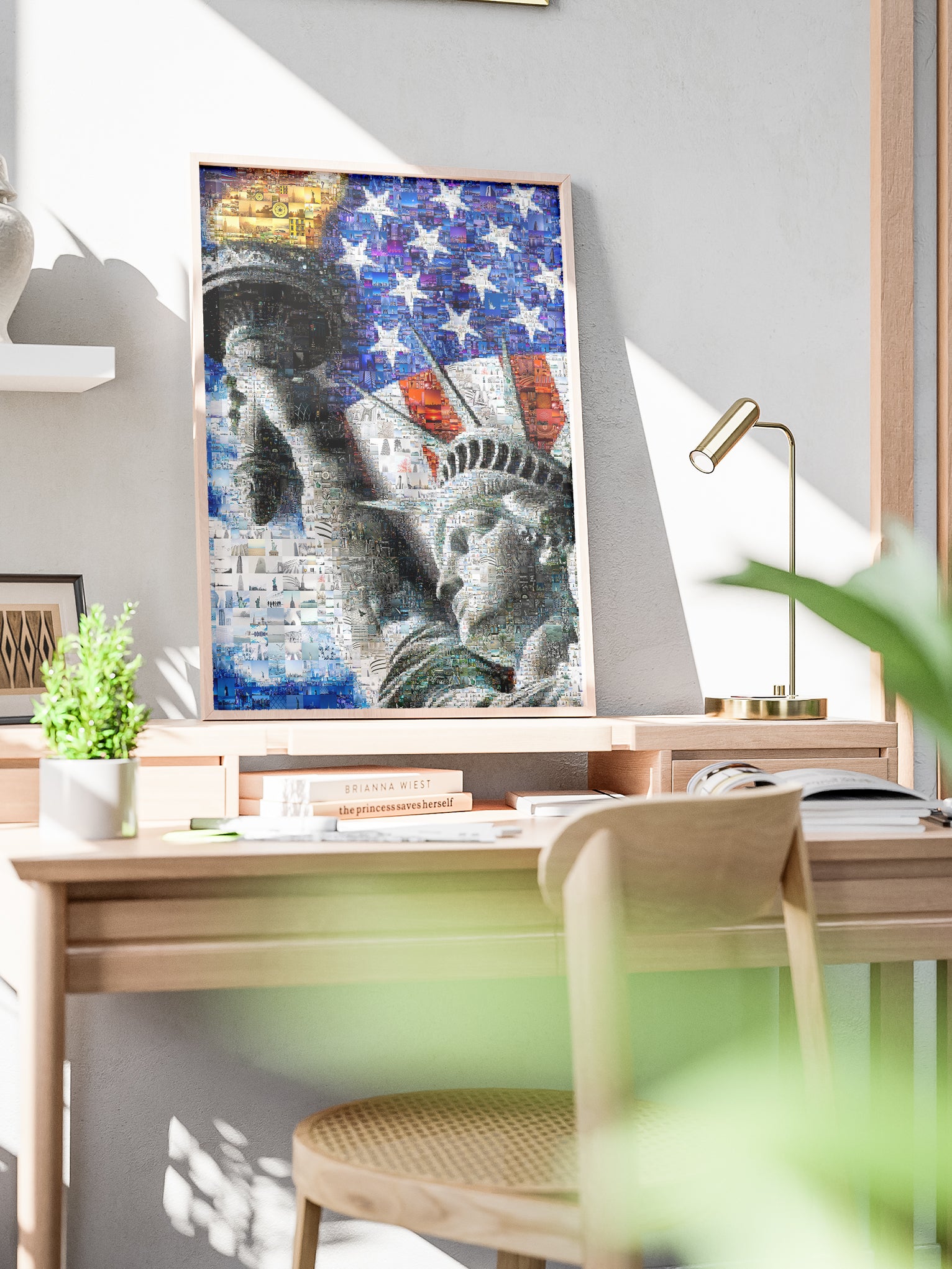 Stunning Mosaic Artwork of the Statue of Liberty - Iconic American Art Piece for Home Decor AtelierMosaics