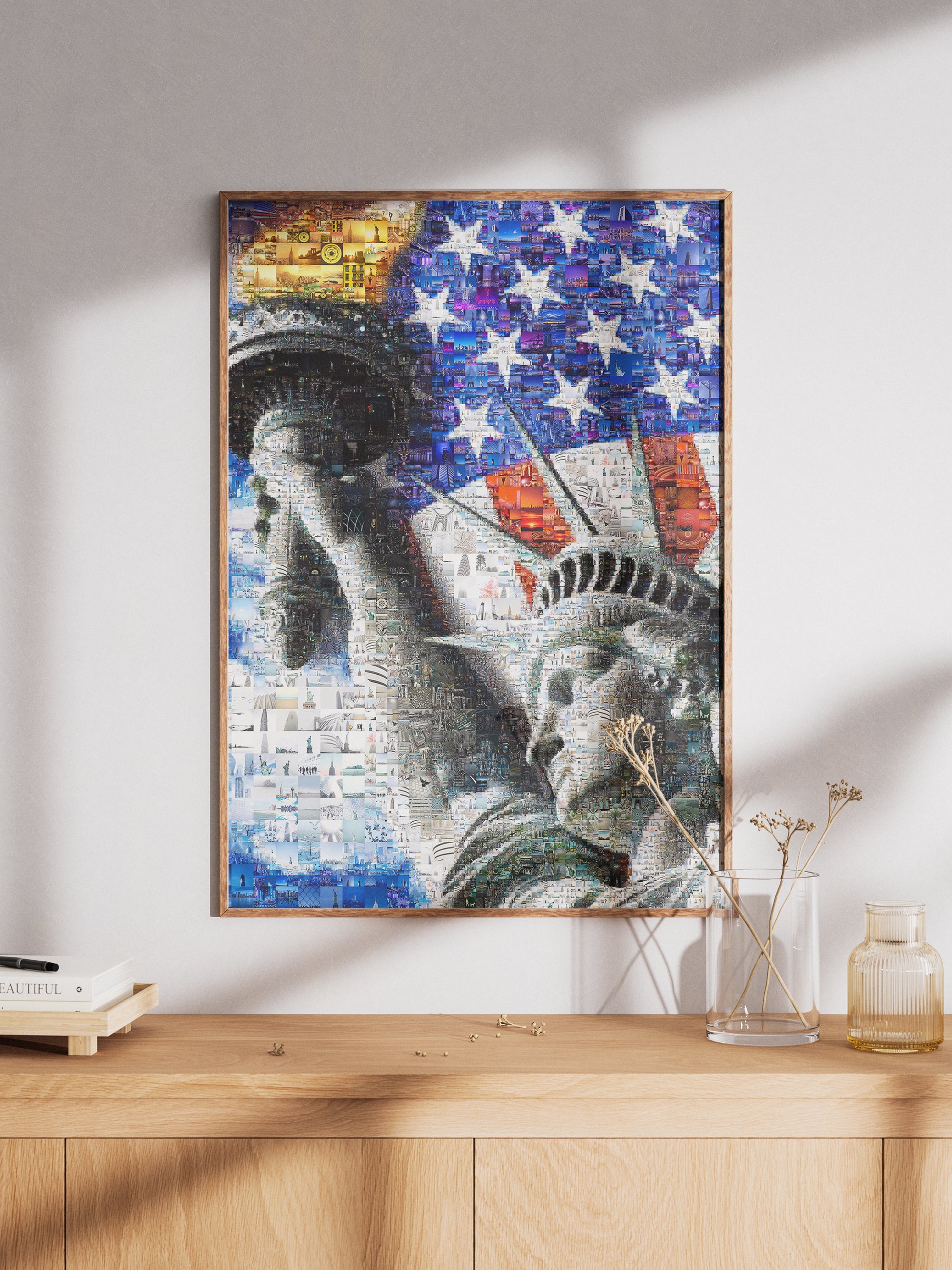 Stunning Mosaic Artwork of the Statue of Liberty - Iconic American Art Piece for Home Decor AtelierMosaics