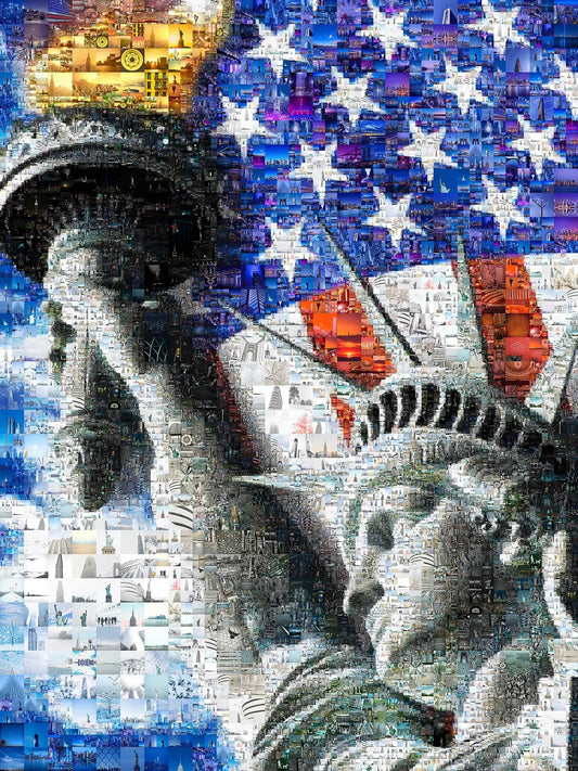 Stunning Mosaic Artwork of the Statue of Liberty - Iconic American Art Piece for Home Decor AtelierMosaics