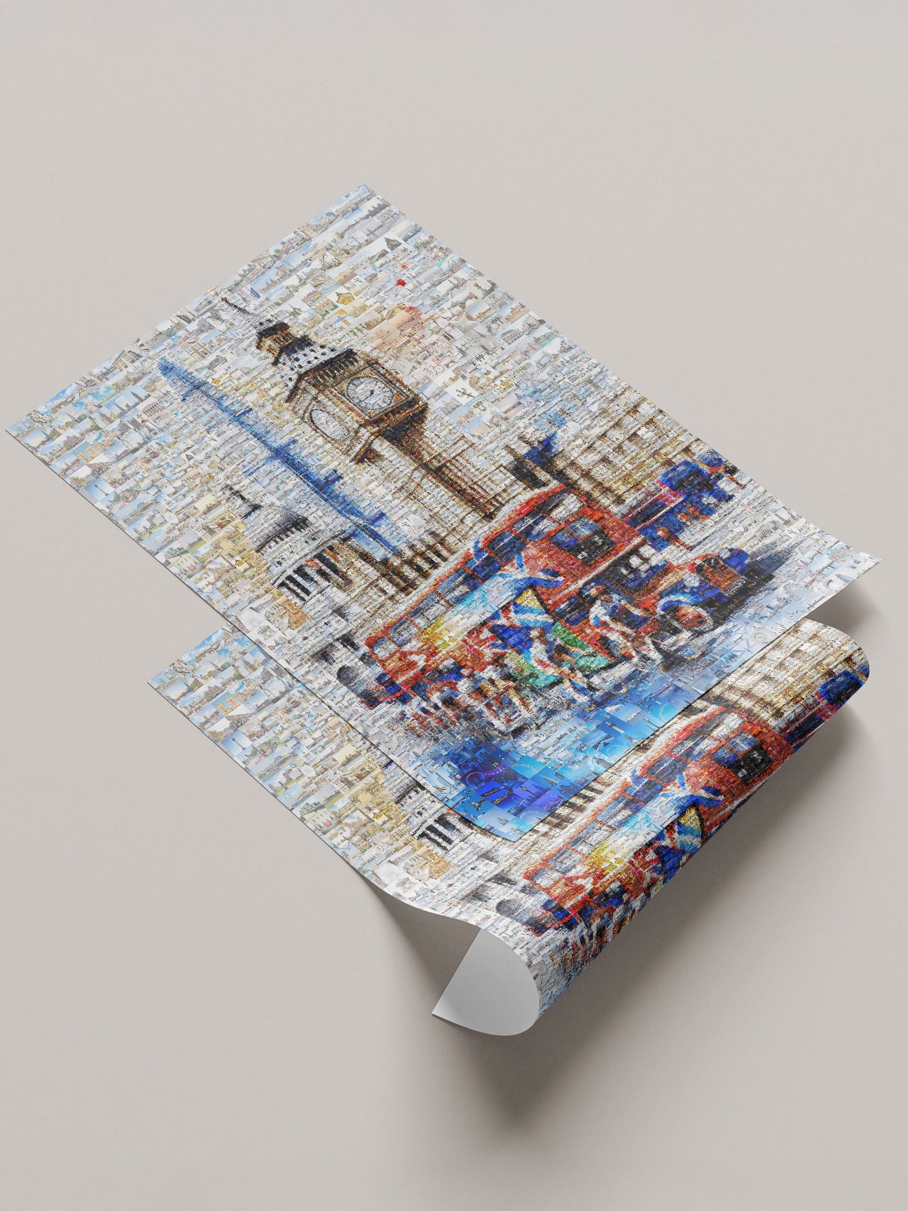 Vibrant London Mosaic Artwork - Unique Cityscape Wall Art for Home or Office AtelierMosaics