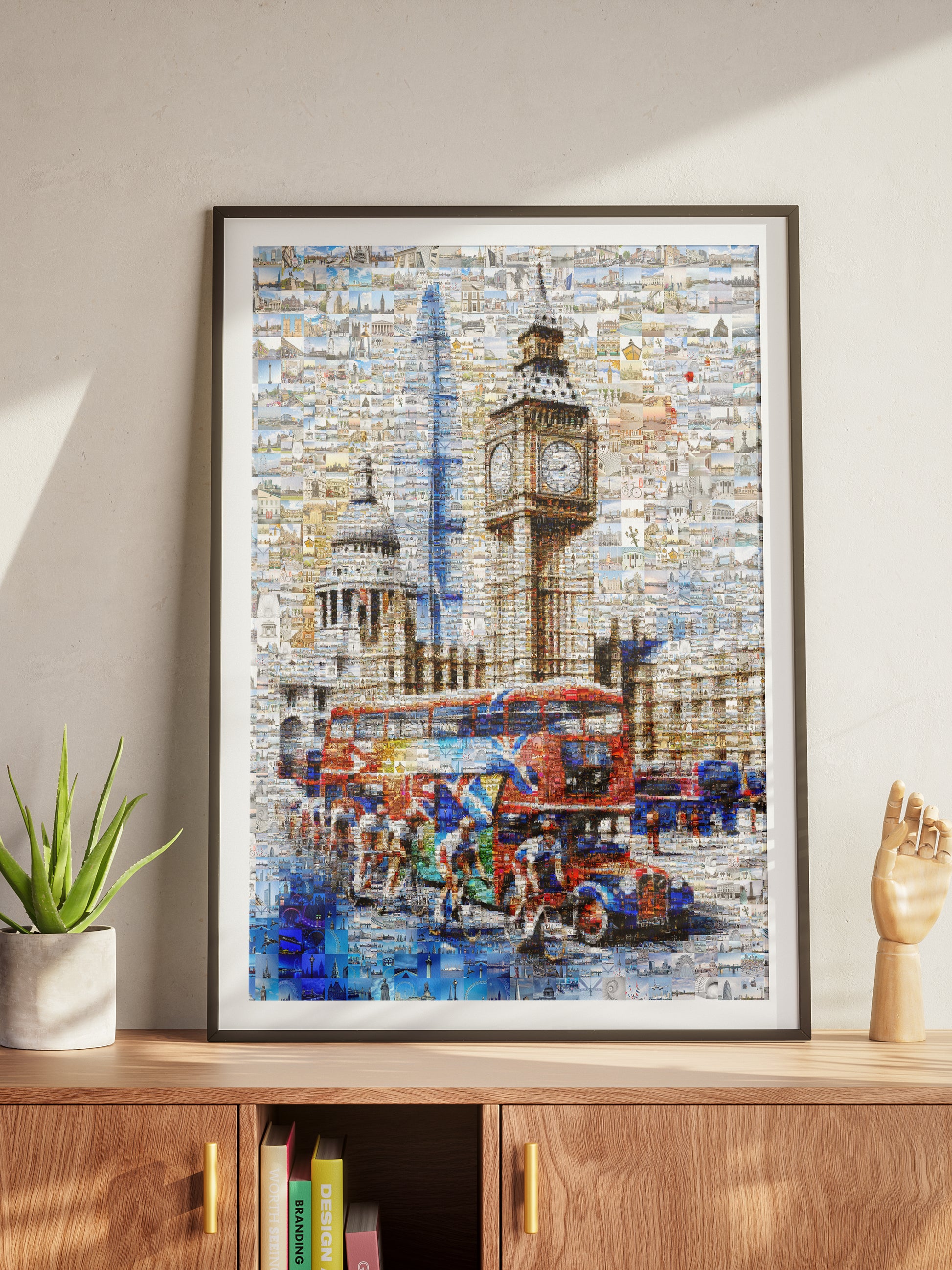 Vibrant London Mosaic Artwork - Unique Cityscape Wall Art for Home or Office AtelierMosaics