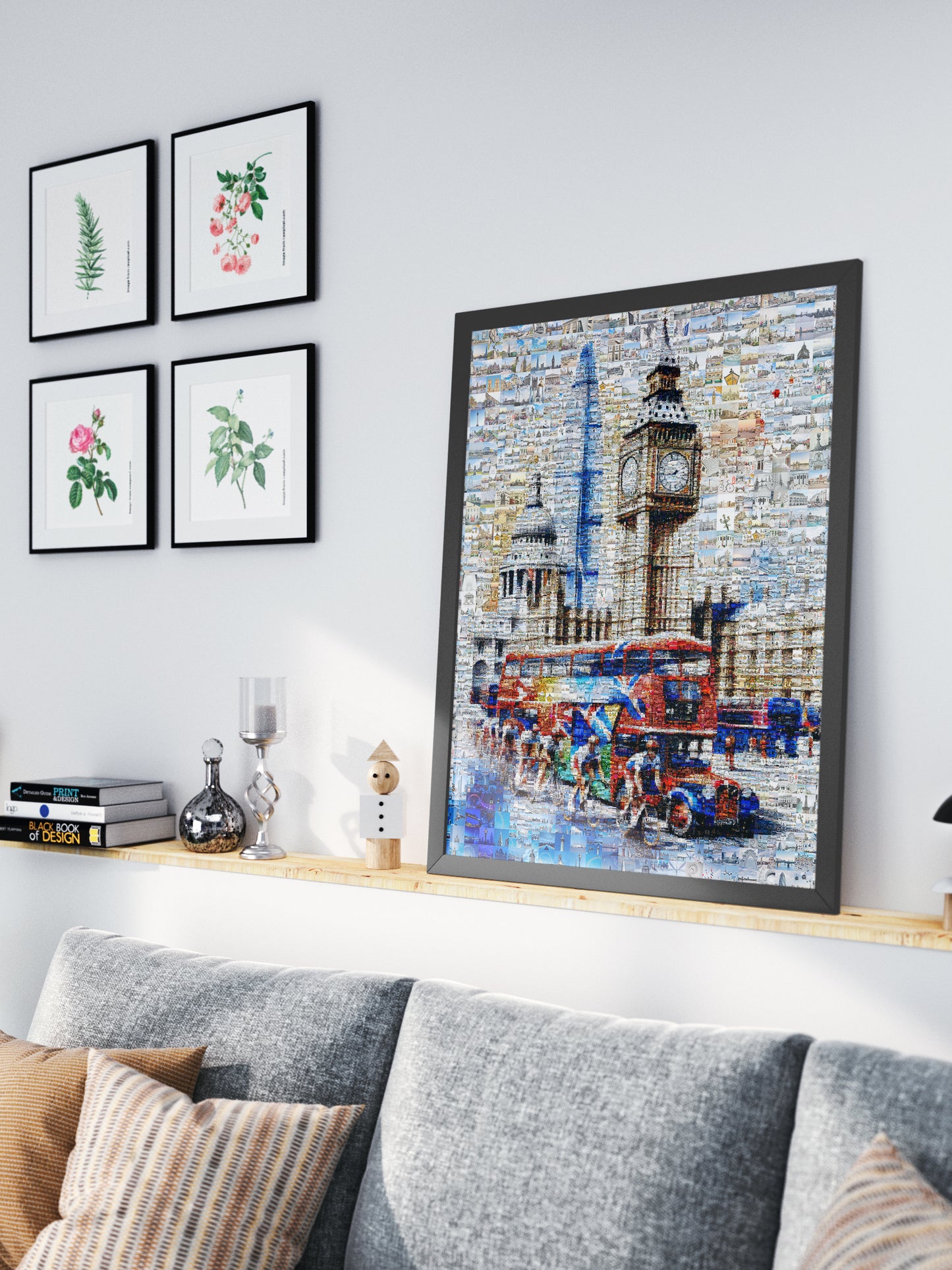 Vibrant London Mosaic Artwork - Unique Cityscape Wall Art for Home or Office AtelierMosaics
