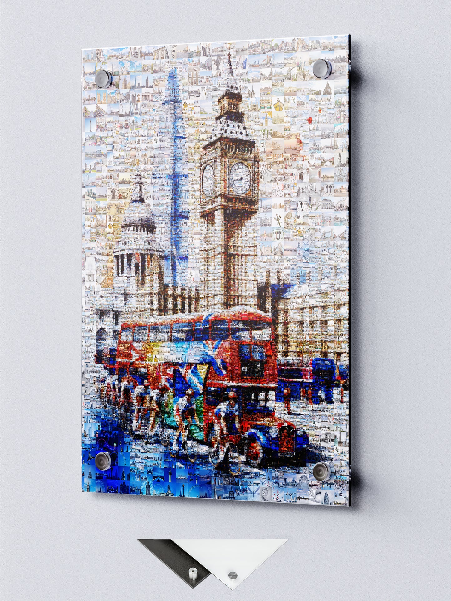 Vibrant London Mosaic Artwork - Unique Cityscape Wall Art for Home or Office AtelierMosaics