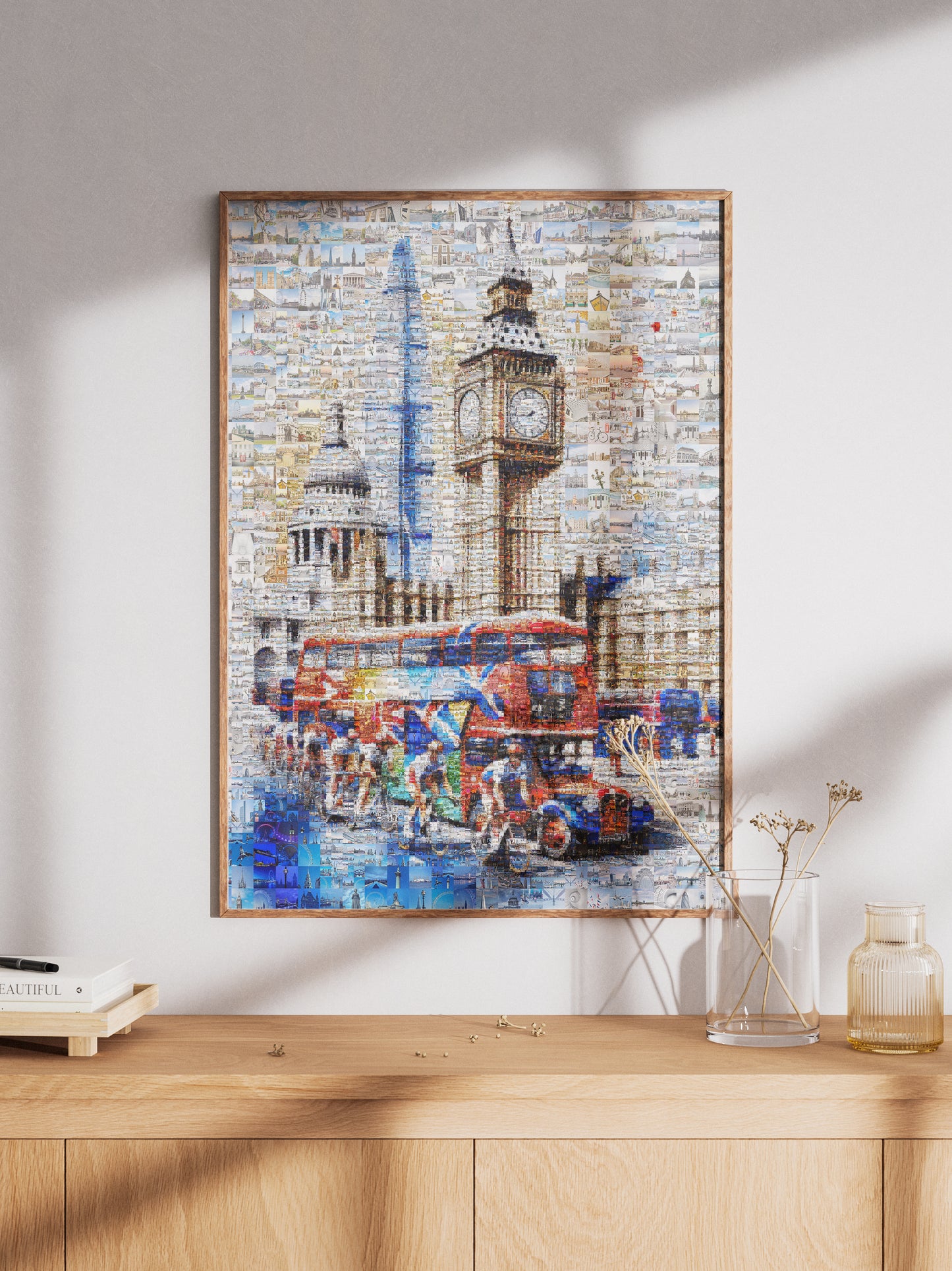 Vibrant London Mosaic Artwork - Unique Cityscape Wall Art for Home or Office AtelierMosaics