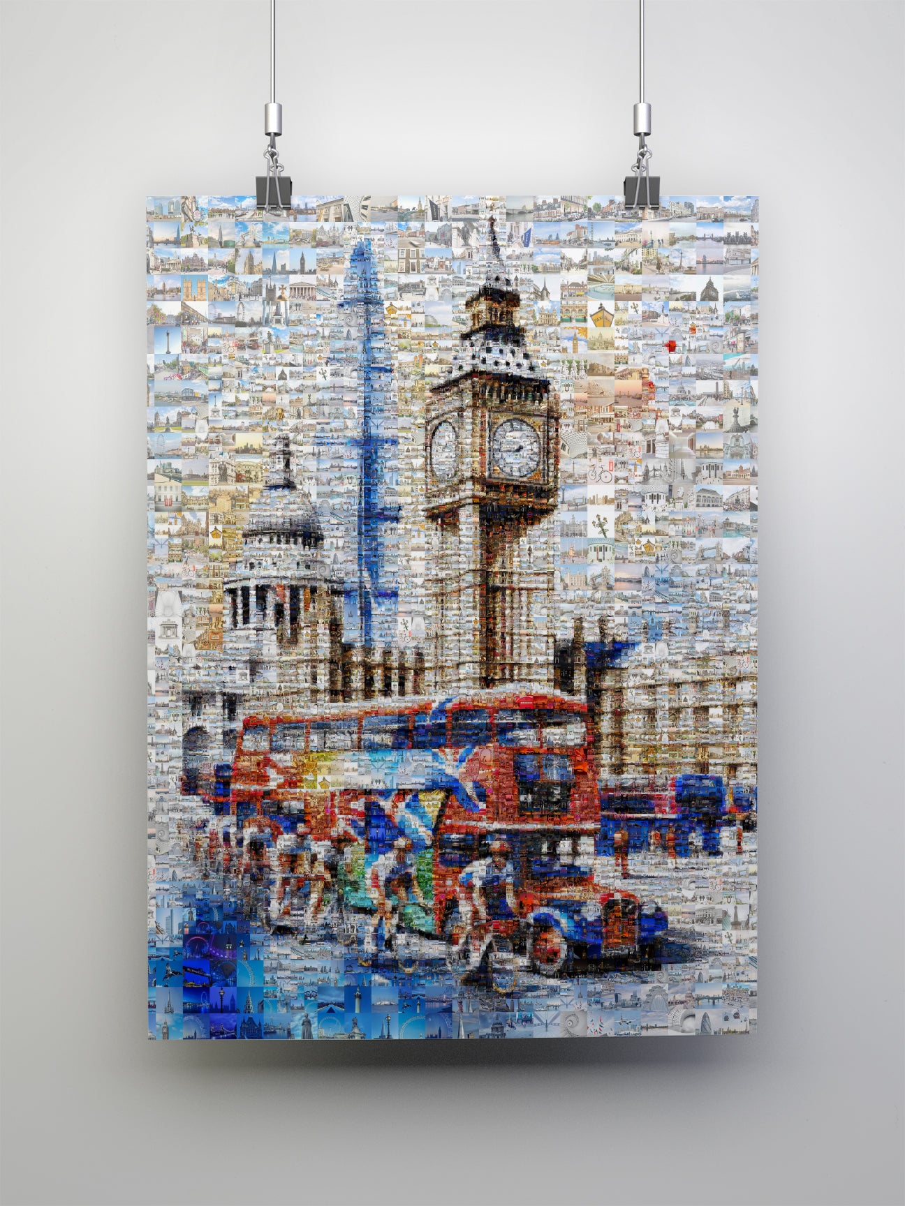 Vibrant London Mosaic Artwork - Unique Cityscape Wall Art for Home or Office AtelierMosaics
