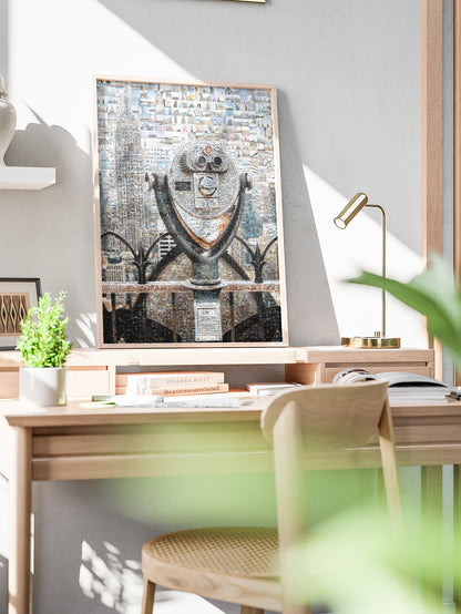 Stunning Cityscape Mosaic Art - Unique Wall Decor for Home & Office AtelierMosaics