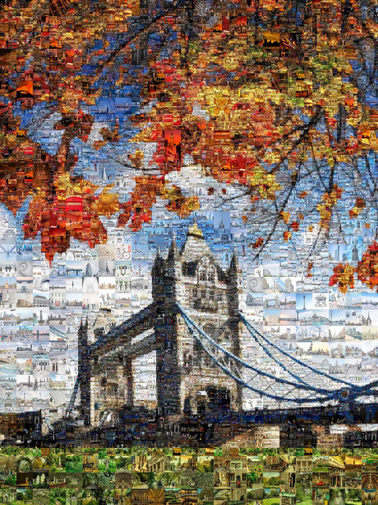 Stunning London Mosaic Artwork - Iconic Tower Bridge and Cityscape AtelierMosaics