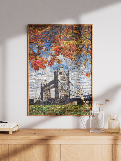 Stunning London Mosaic Artwork - Iconic Tower Bridge and Cityscape AtelierMosaics