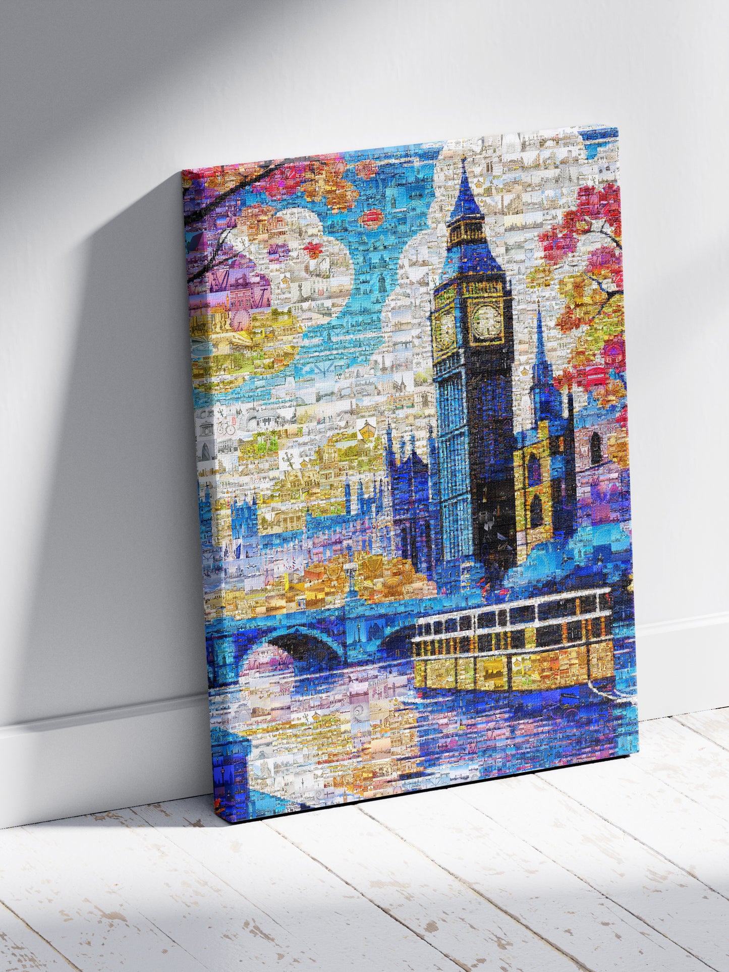 Stunning London Mosaic Artwork Featuring Big Ben and Iconic Landmarks - Perfect for Home Decor AtelierMosaics