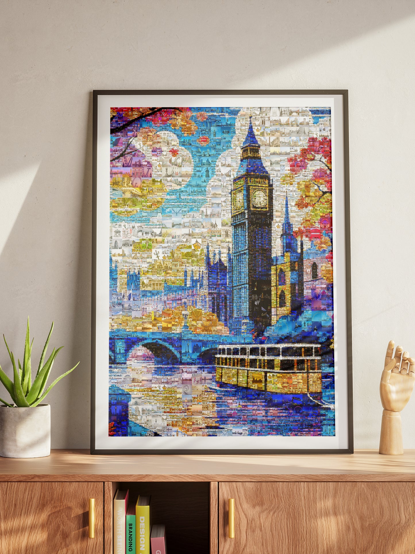 Stunning London Mosaic Artwork Featuring Big Ben and Iconic Landmarks - Perfect for Home Decor AtelierMosaics