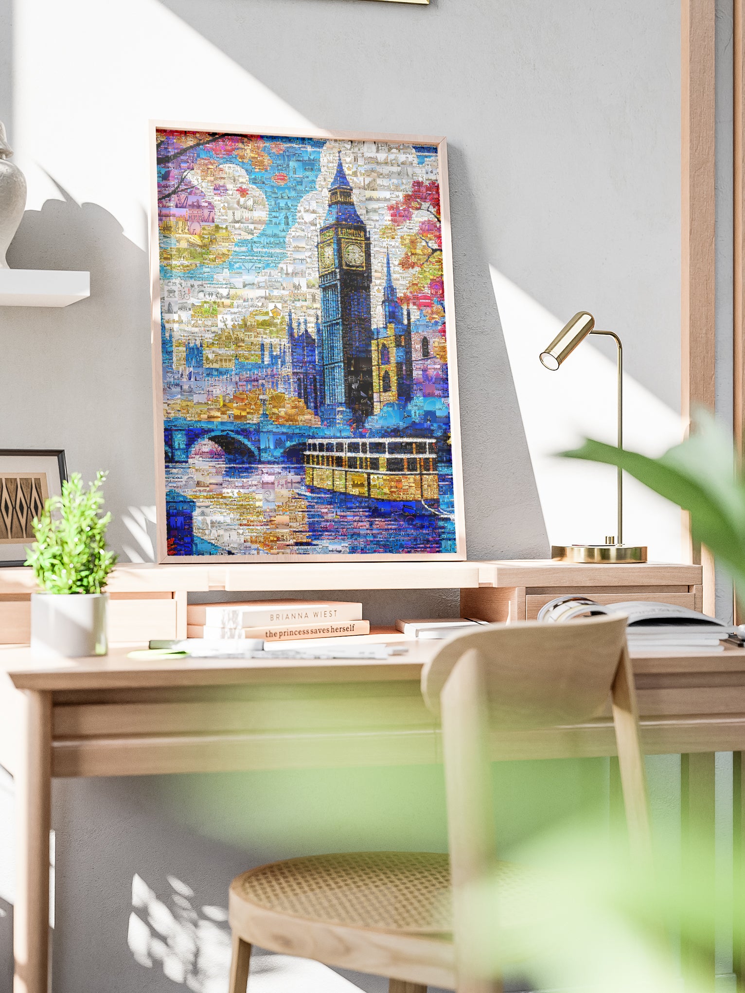 Stunning London Mosaic Artwork Featuring Big Ben and Iconic Landmarks - Perfect for Home Decor AtelierMosaics