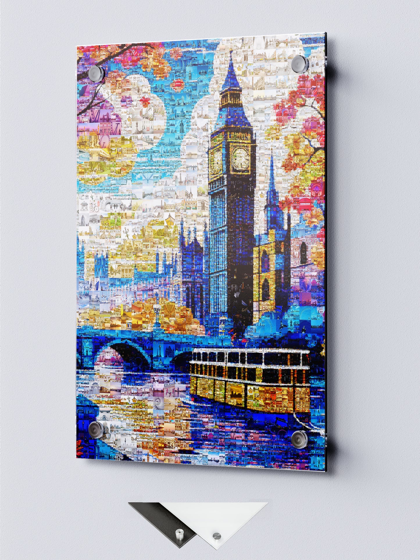 Stunning London Mosaic Artwork Featuring Big Ben and Iconic Landmarks - Perfect for Home Decor AtelierMosaics