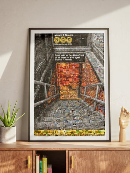 Uptown & Queens Subway Mosaic Art - Unique NYC Wall Decor for Home and Office AtelierMosaics