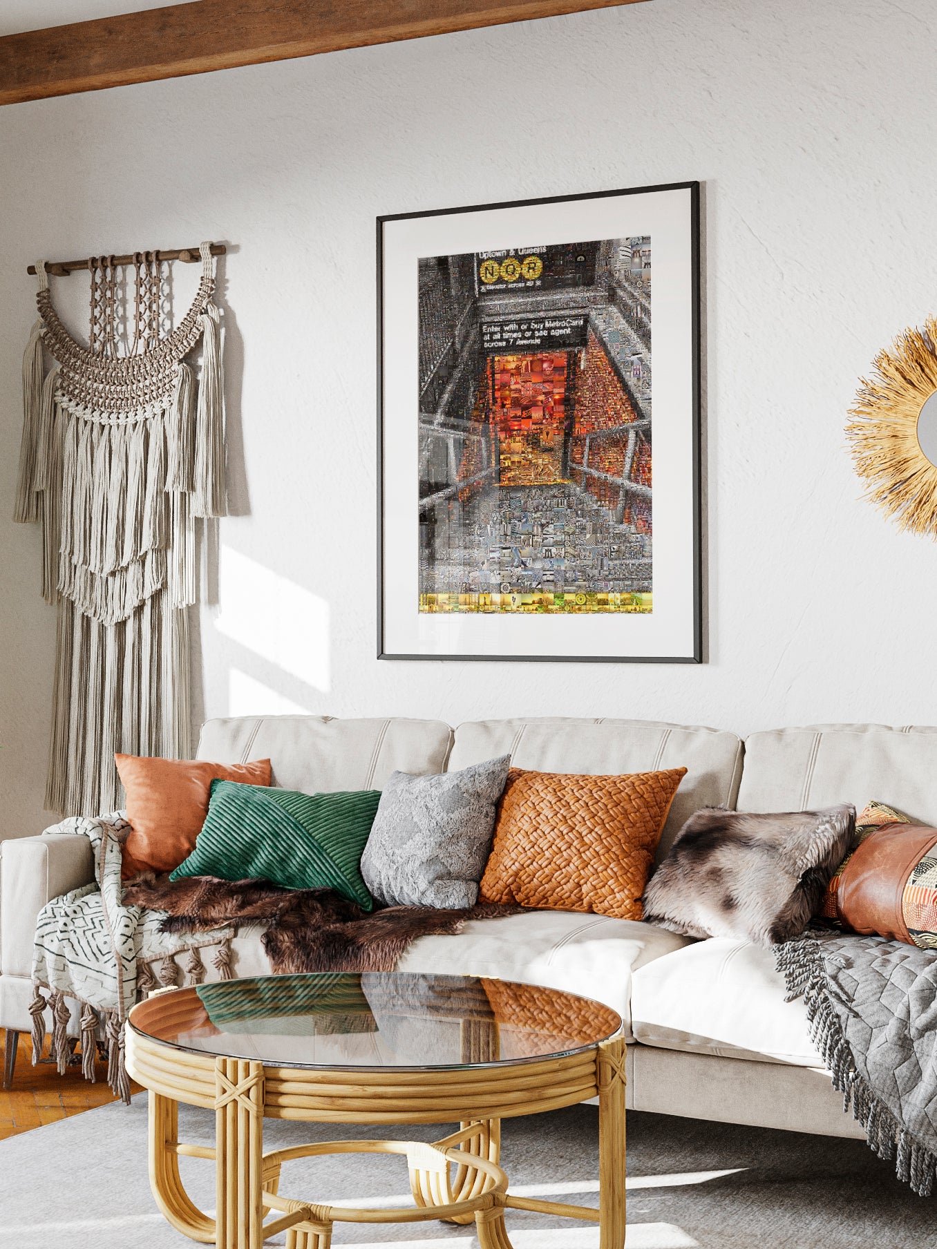 Uptown & Queens Subway Mosaic Art - Unique NYC Wall Decor for Home and Office AtelierMosaics