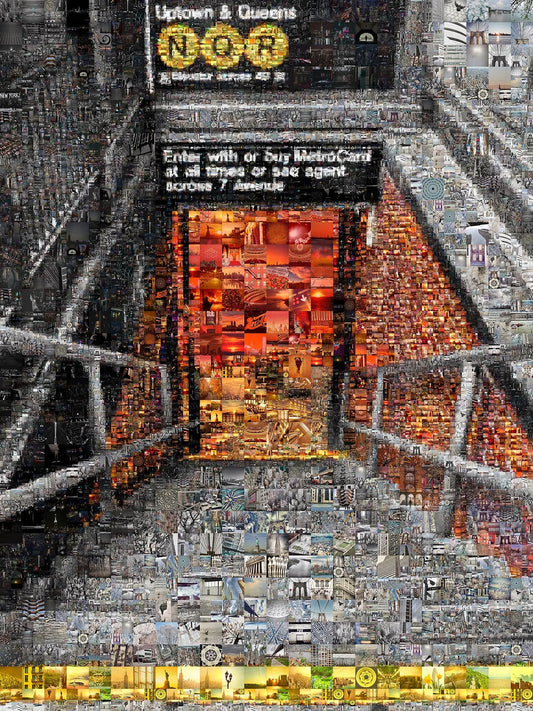 Uptown & Queens Subway Mosaic Art - Unique NYC Wall Decor for Home and Office AtelierMosaics