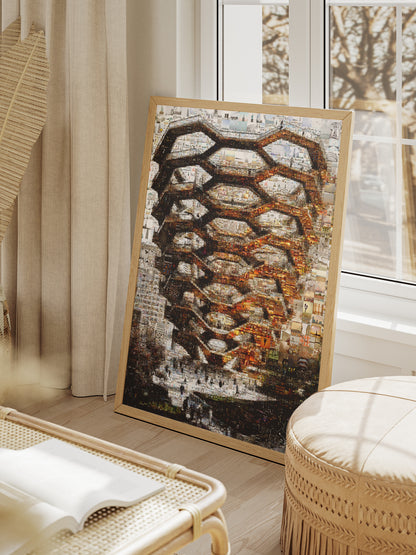 Stunning Mosaic Artwork: Intricate Urban Landscape Composed of Captivating Images AtelierMosaics