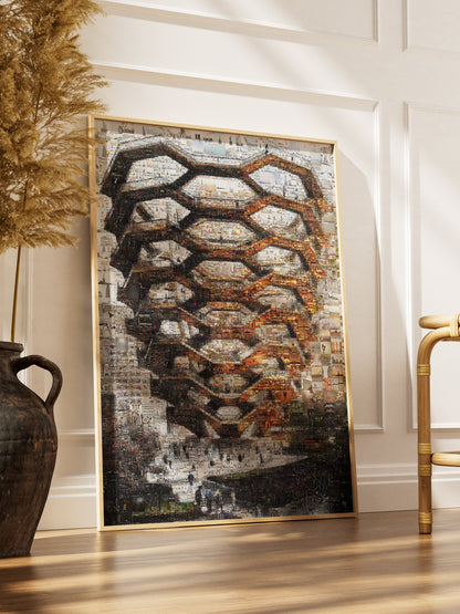 Stunning Mosaic Artwork: Intricate Urban Landscape Composed of Captivating Images AtelierMosaics
