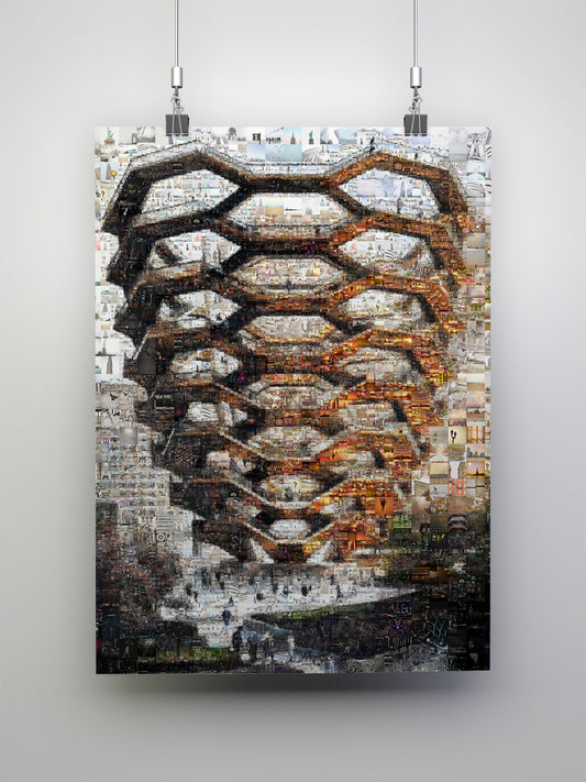Stunning Mosaic Artwork: Intricate Urban Landscape Composed of Captivating Images