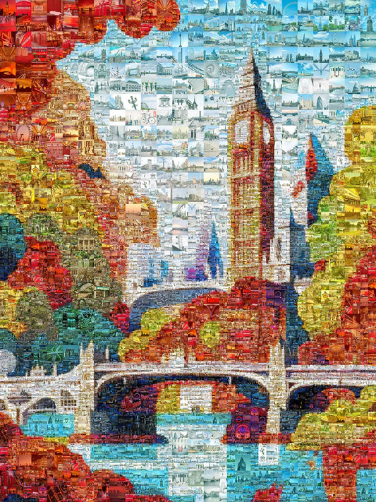Stunning London Mosaic Artwork - Iconic Landmarks & Vibrant Colors for Modern Decor AtelierMosaics