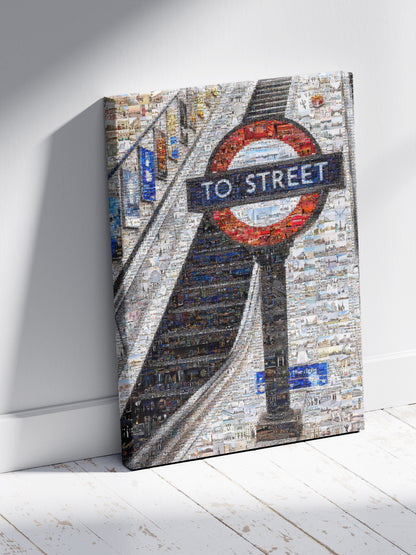 Stunning London Mosaic Art: Iconic 'To Street' Underground Sign Artwork AtelierMosaics