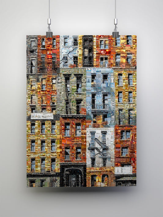 Stunning Mosaic Artwork of Urban Landscapes - Colorful Cityscape Wall Art for Home Decor