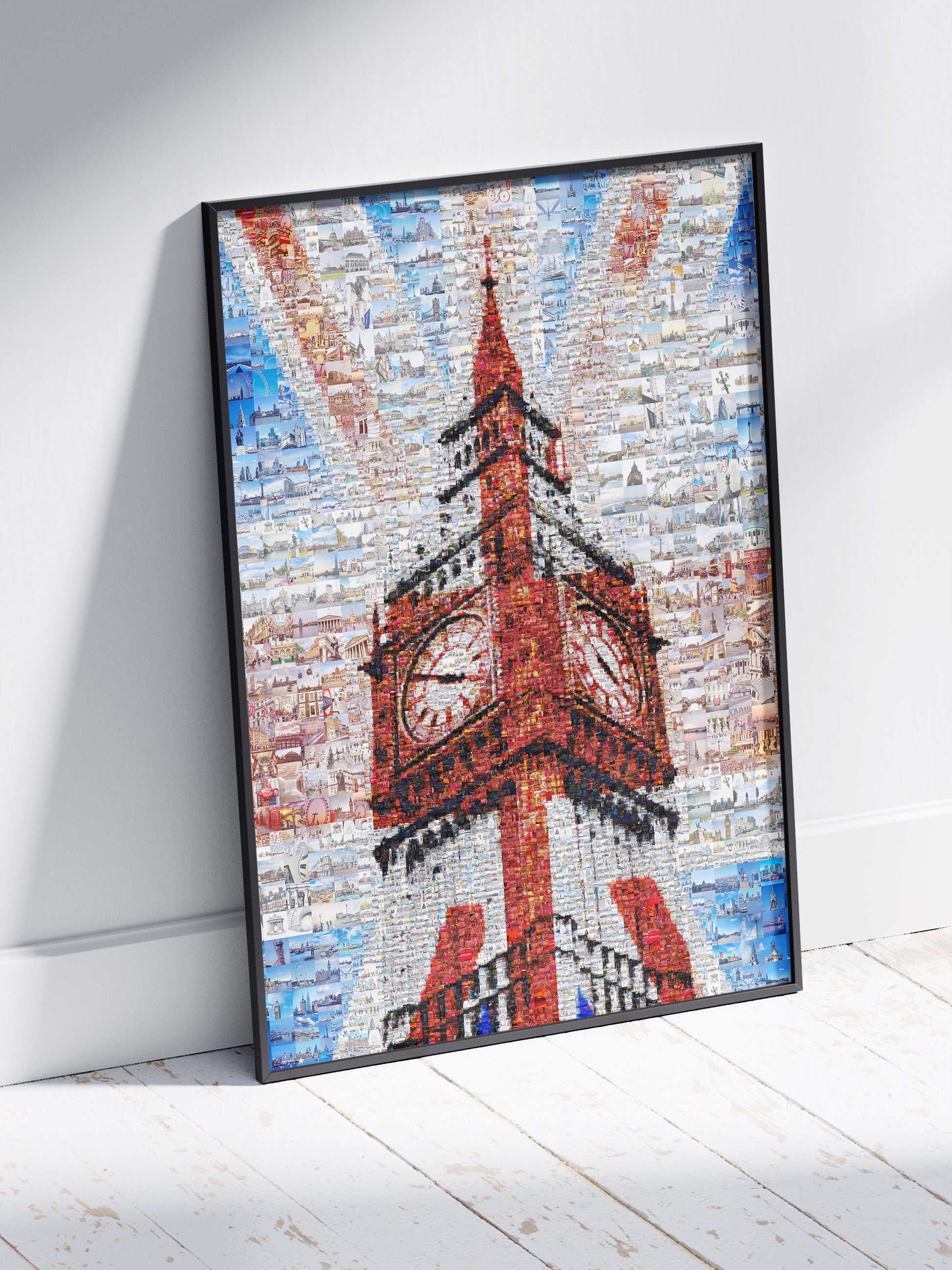 Stunning London Mosaic Art Featuring Big Ben and Iconic Red Bus - Perfect for Home Decor AtelierMosaics