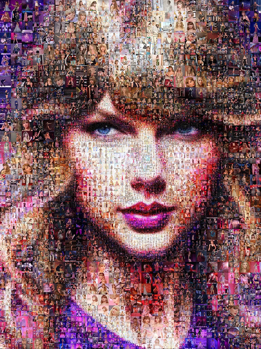 Stunning Taylor Swift Mosaic Art Print - Unique Fan Gift for Swifties and Music Lovers AtelierMosaics