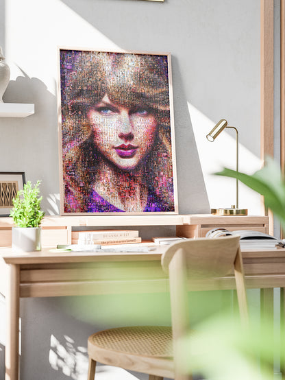 Stunning Taylor Swift Mosaic Art Print - Unique Fan Gift for Swifties and Music Lovers AtelierMosaics