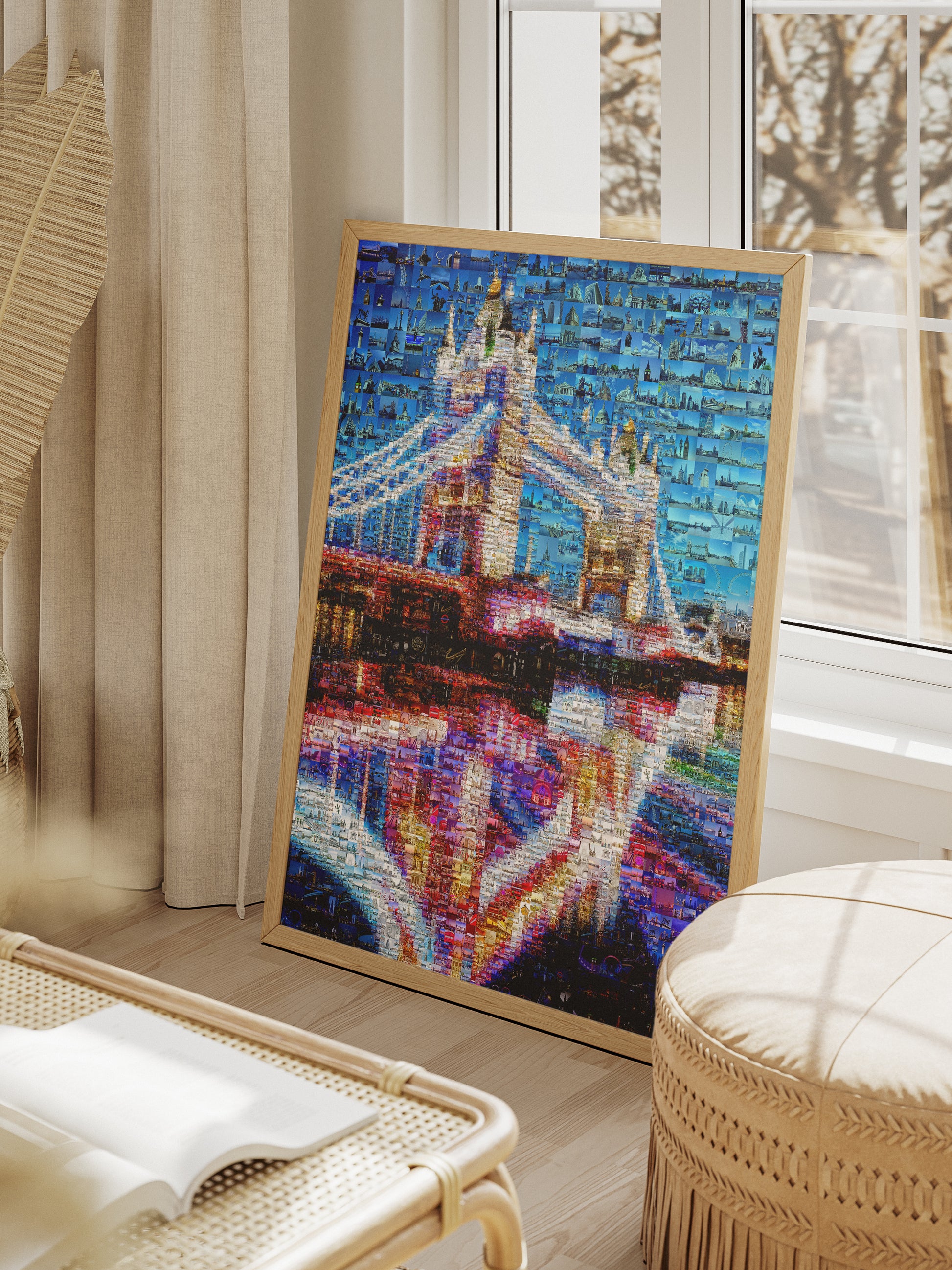 Stunning London Mosaic Artwork - Iconic Tower Bridge and Cityscape Art Piece for Home or Office Decor AtelierMosaics