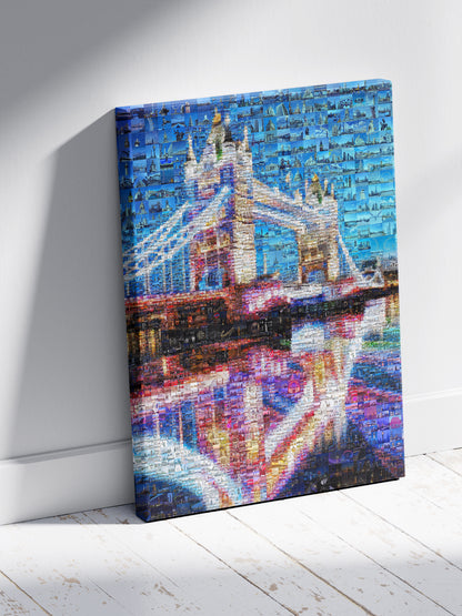 Stunning London Mosaic Artwork - Iconic Tower Bridge and Cityscape Art Piece for Home or Office Decor AtelierMosaics
